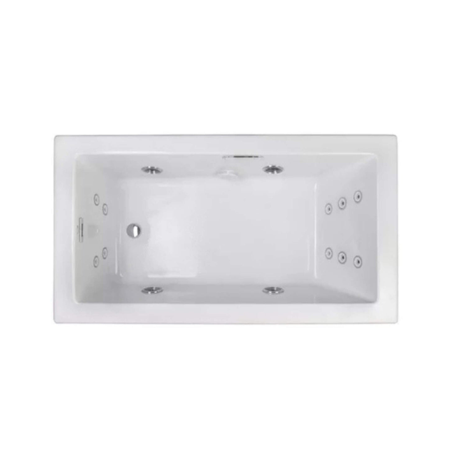 Jacuzzi Elara 72-Inch Rectangle Acrylic Drop-In Whirlpool Bath [JELA7236WLR2XX] (SAK18546)