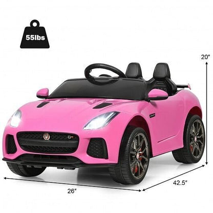 Jaguar F-Type SVR 12V Licensed Kids Ride On Car in Pink