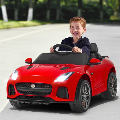 Jaguar F-Type SVR 12V Licensed Ride On Car for Kids with Music & Lights - Red