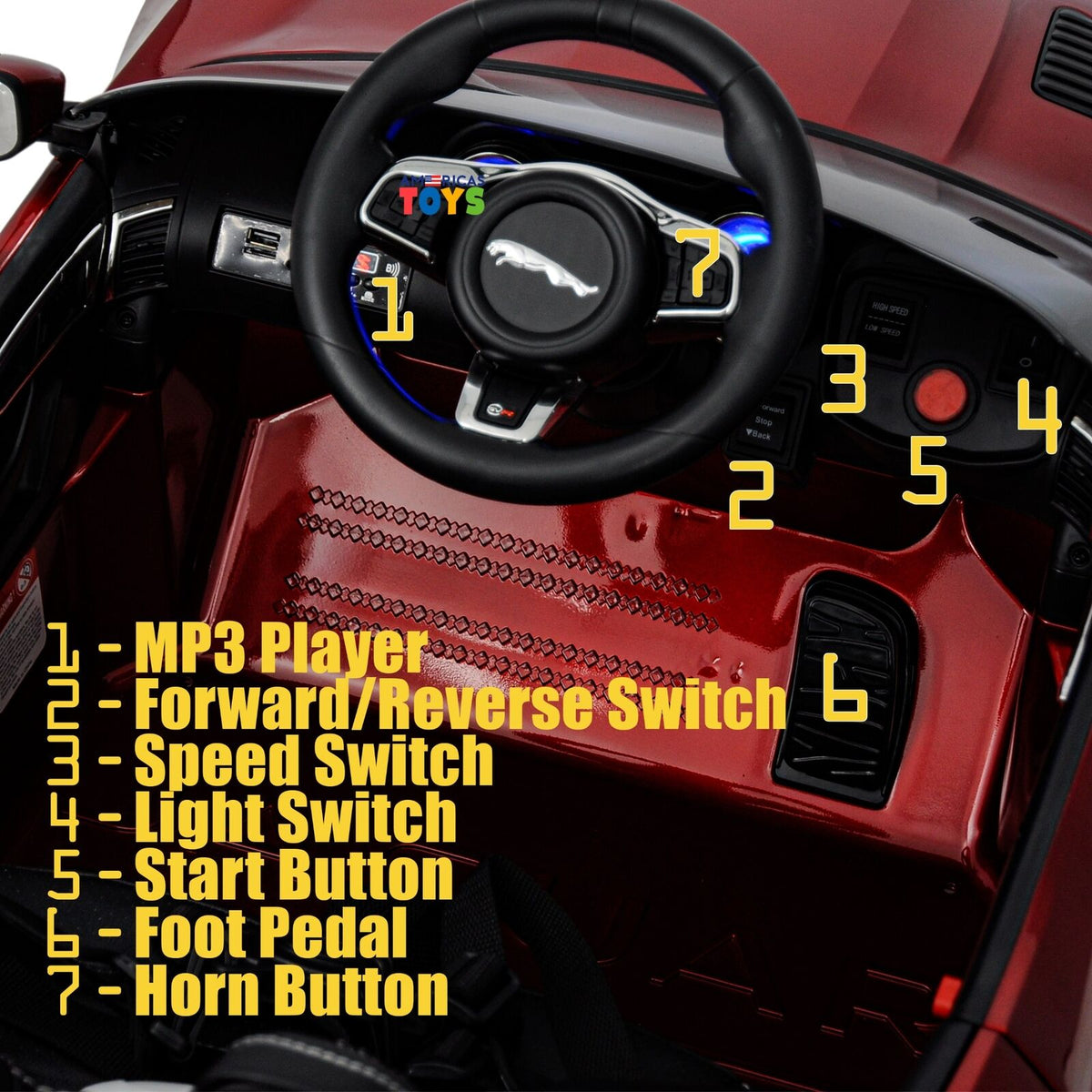 Jaguar R/C Car Toy with MP3 Player for Kids - Available in Multiple Colors