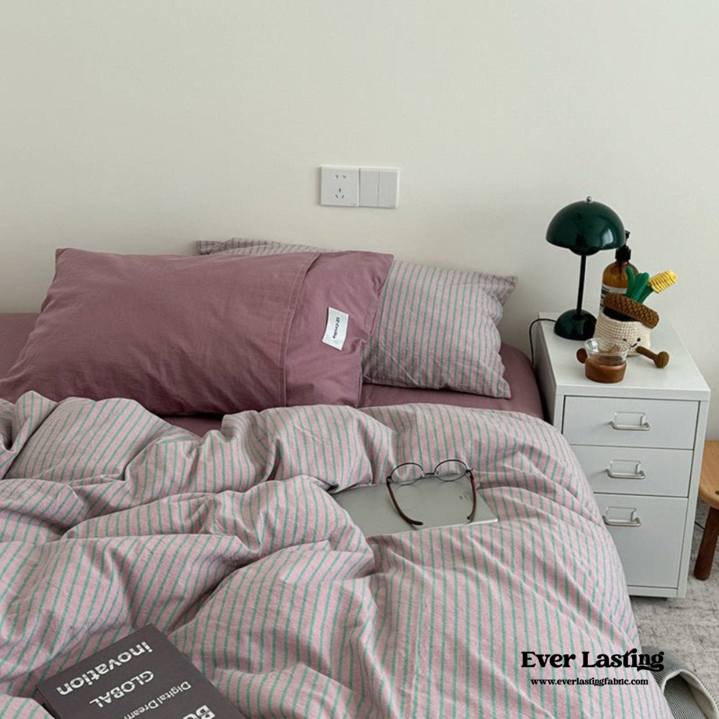 James Striped Bedding Set / Blue
