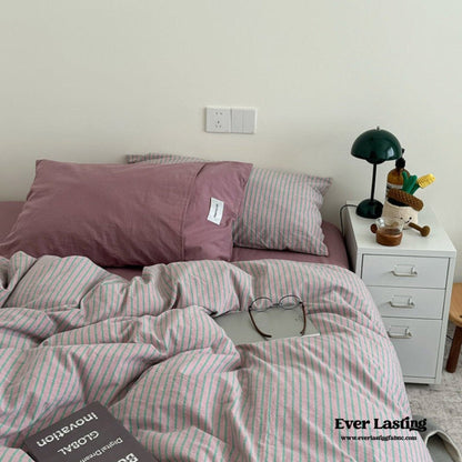 James Striped Bedding Set / Blue