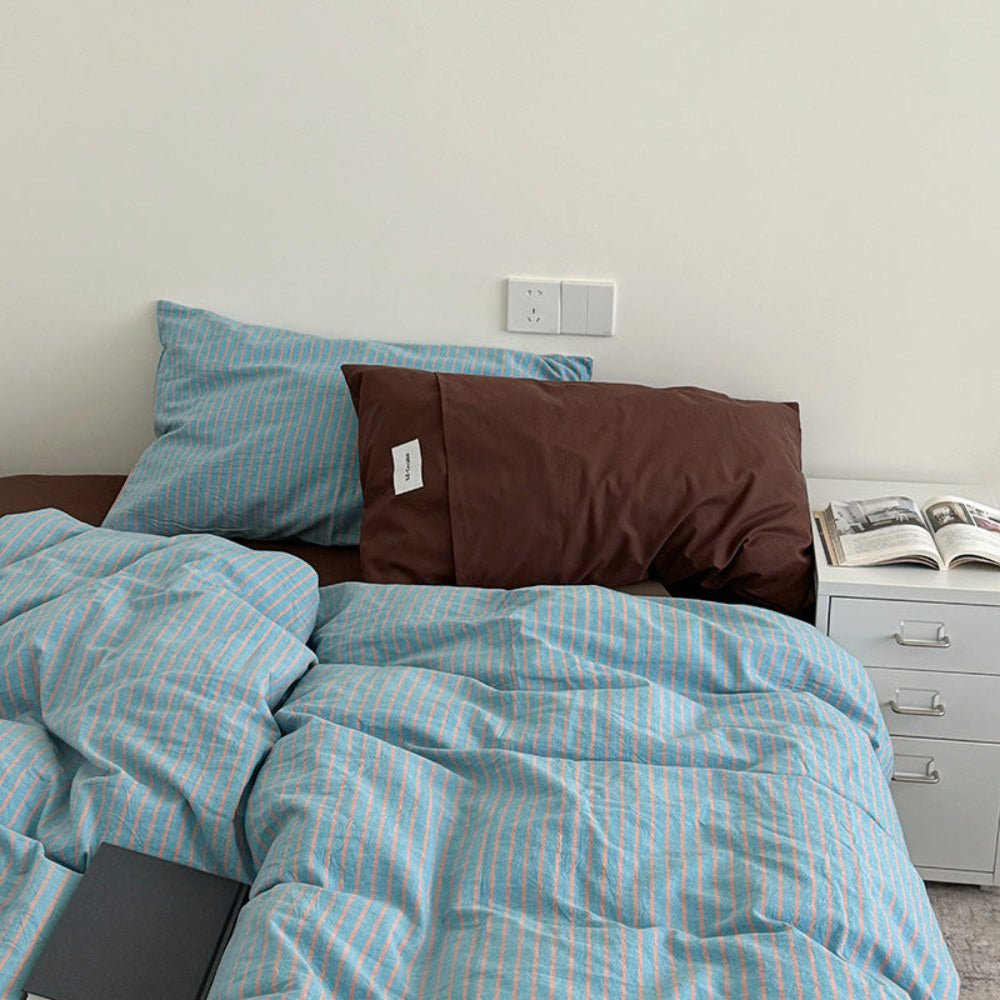 James Striped Bedding Set / Orange