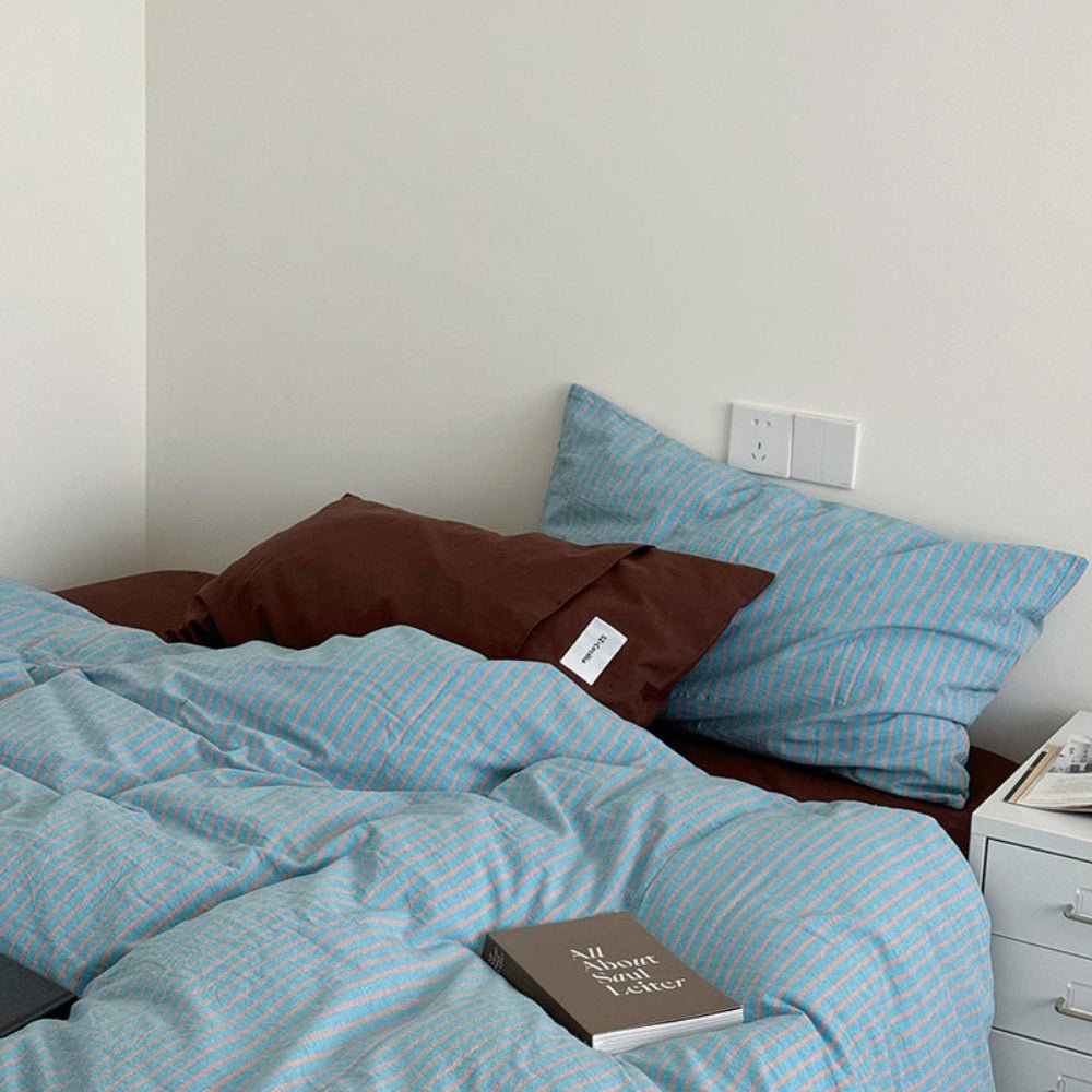 James Striped Bedding Set / Orange