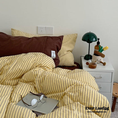 James Striped Bedding Set / Green