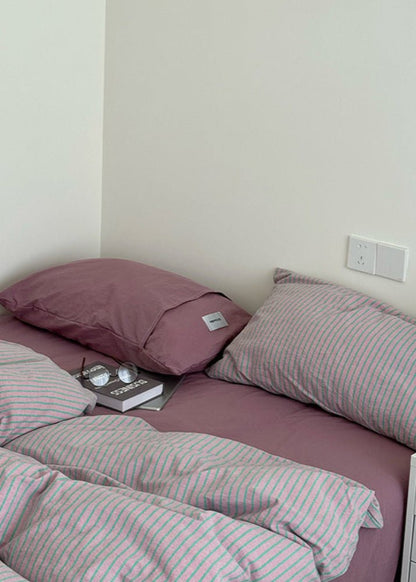 James Striped Bedding Set / Orange