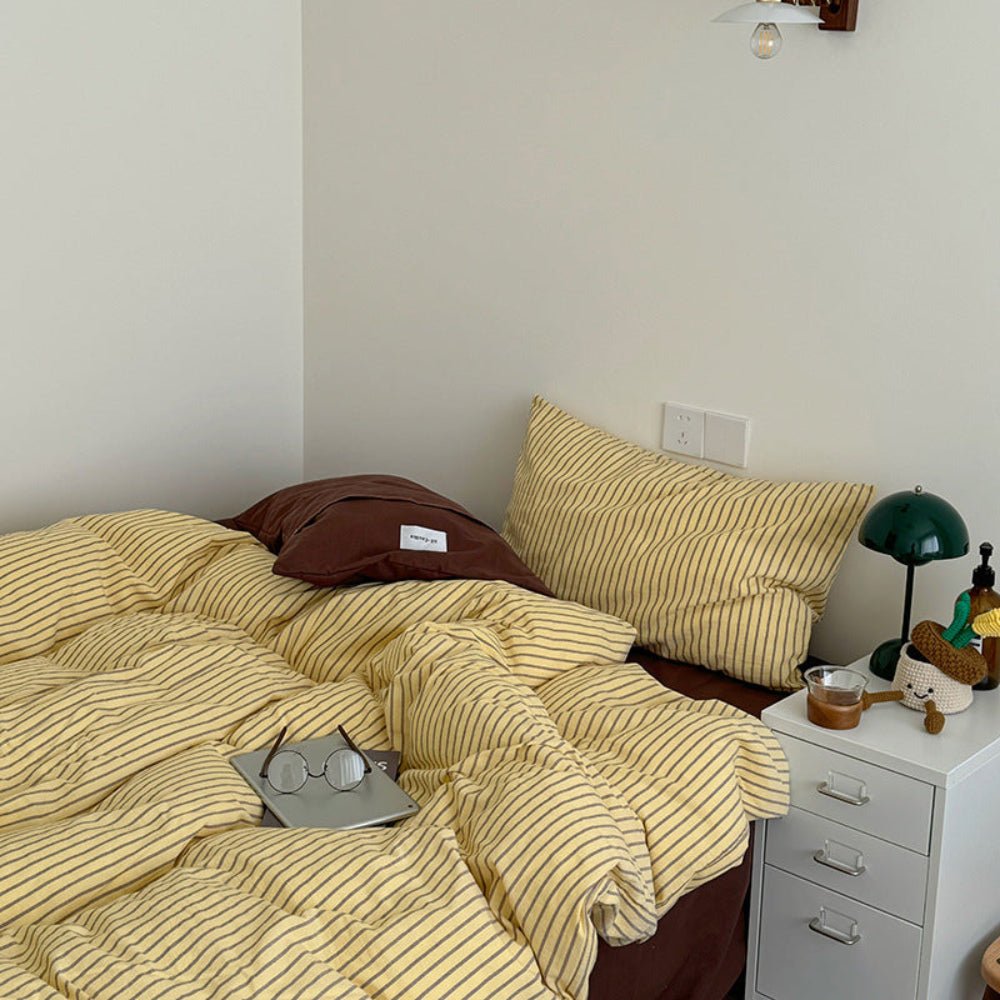James Striped Bedding Set / Orange