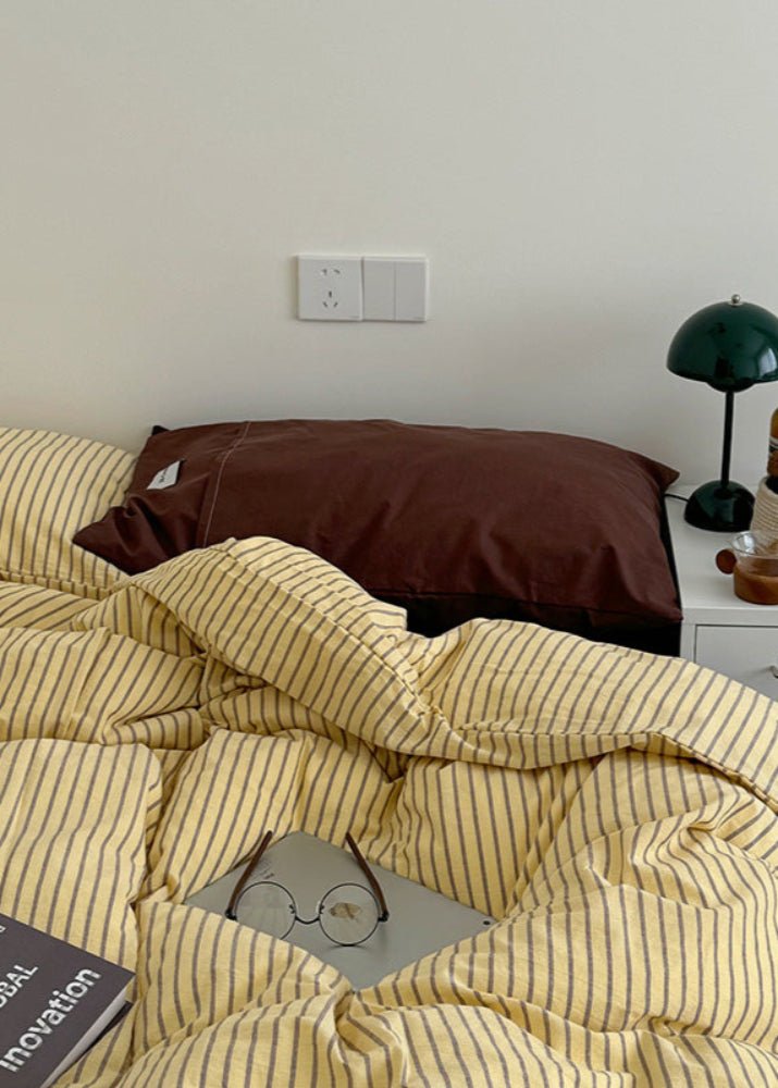 James Striped Bedding Set / Orange
