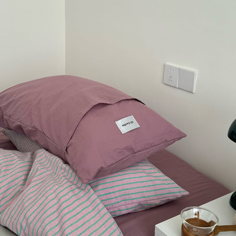 James Striped Bedding Set / Orange