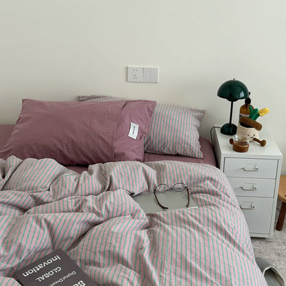 James Striped Bedding Set / Orange