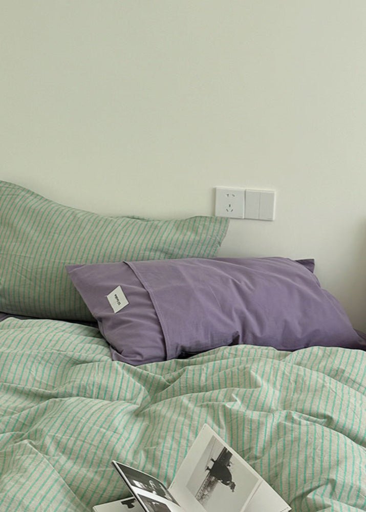 James Striped Bedding Set / Orange