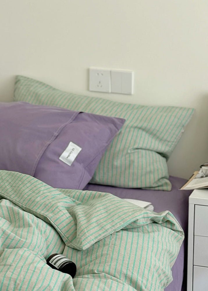 James Striped Bedding Set / Orange