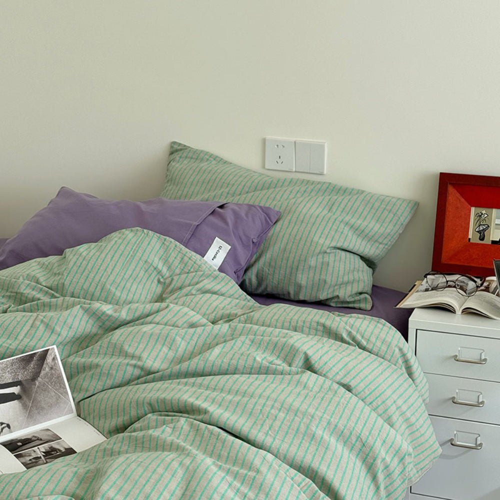 James Striped Bedding Set / Orange