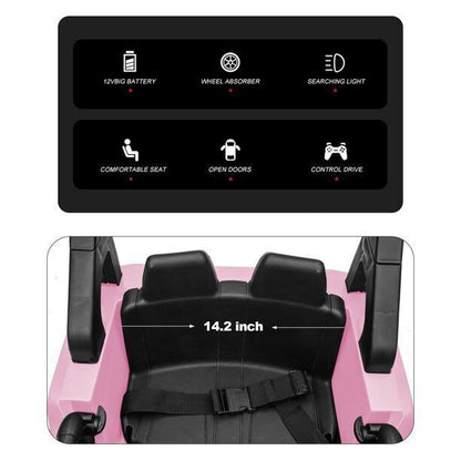 Jeep 24V/12V Kids Electric Ride-On Car with Remote Control, 3 Speeds, and LED Lights