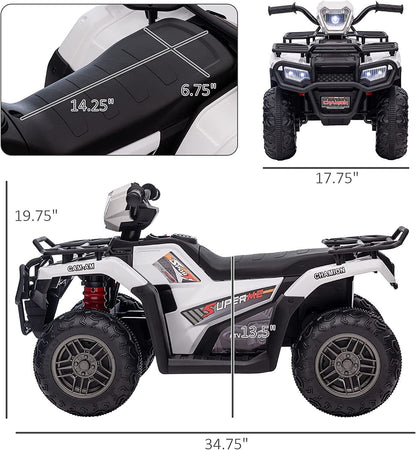 Jeep 24V/12V Kids Electric Ride-On Car with Remote Control, 3 Speeds, and LED Lights