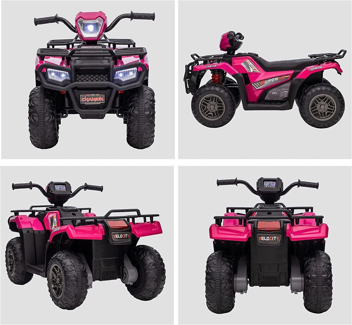 Jeep 24V/12V Kids Electric Ride-On Car with Remote Control, 3 Speeds, and LED Lights