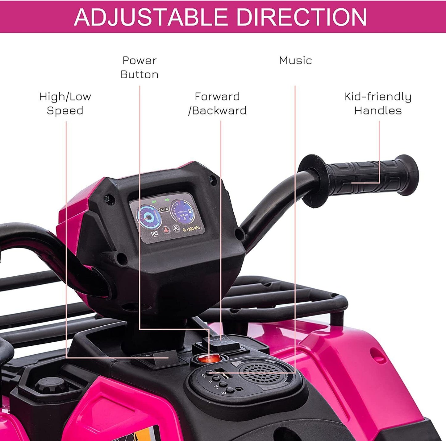 Jeep 24V/12V Kids Electric Ride-On Car with Remote Control, 3 Speeds, and LED Lights