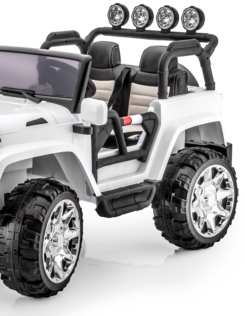 2 Seater 24 Volt 4x4 Electric Ride On Jeep Style Rubber Tires Fully Loaded Truck ATV UTV For Kids W/Magic Cars® Wireless Parental Control