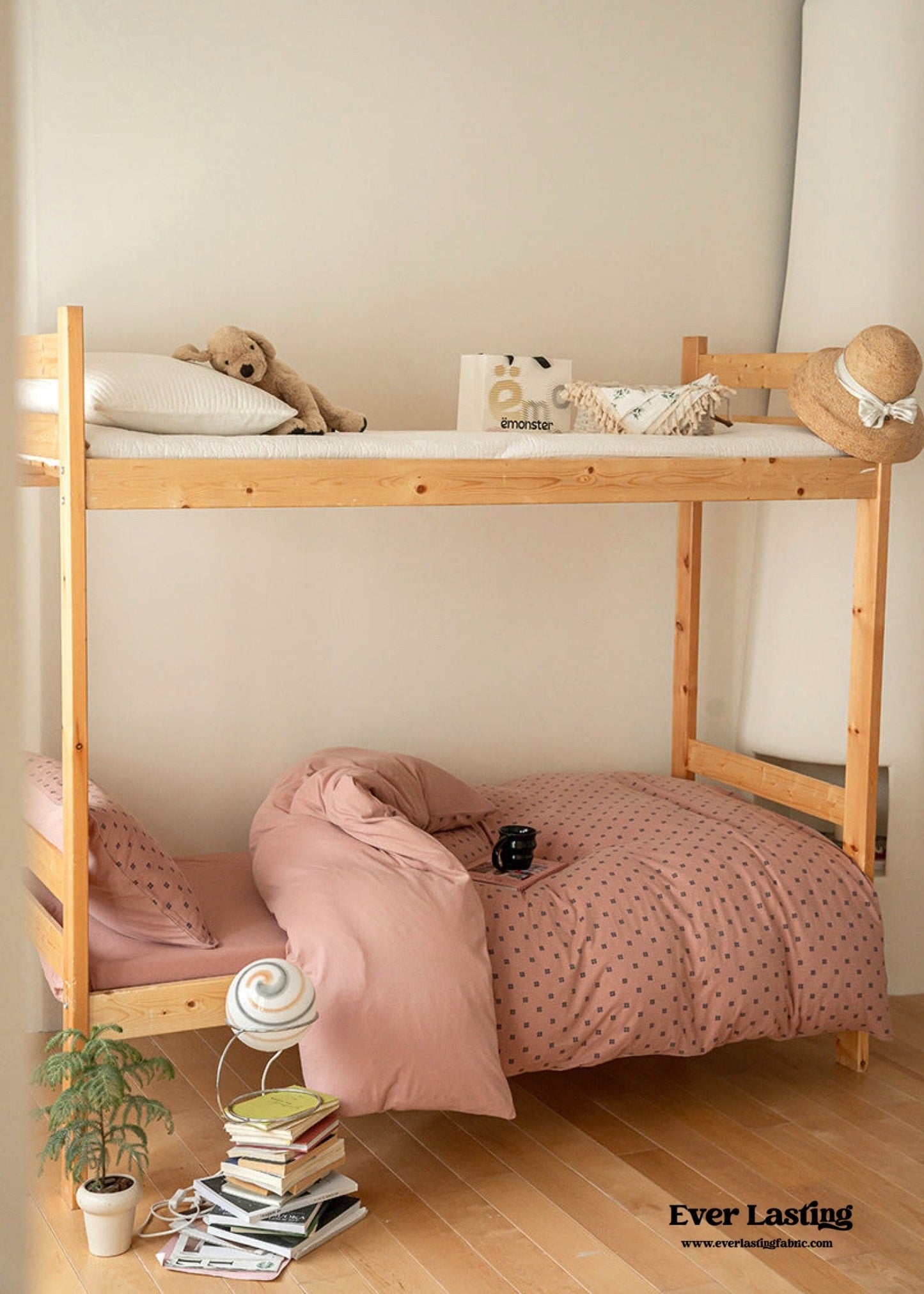 Jersey Knit Boho Twin Dorm Bedding Set / Burnt Orange