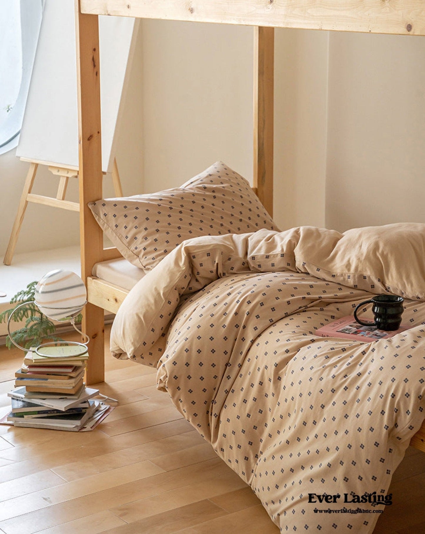 Jersey Knit Boho Twin Dorm Bedding Set / Burnt Orange