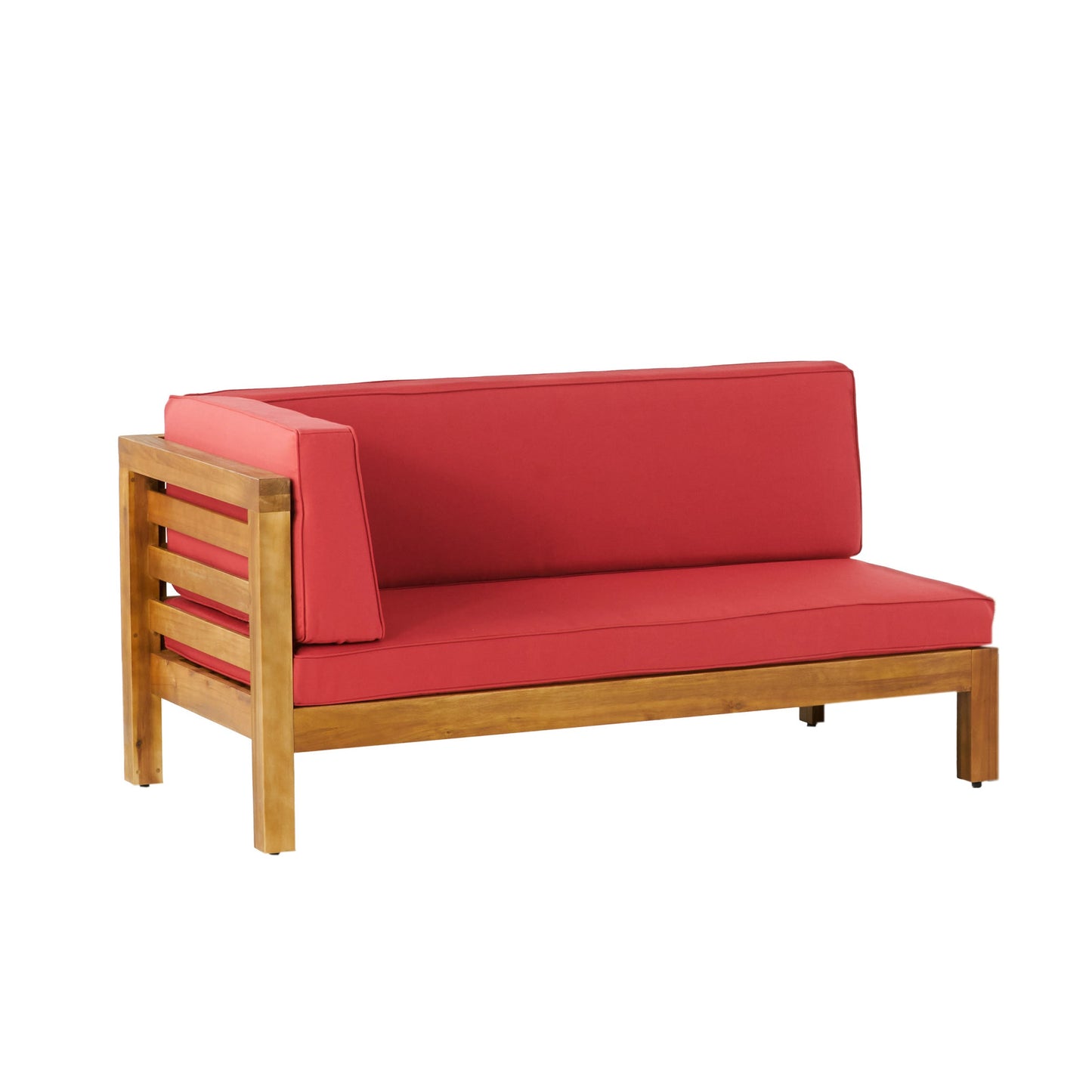 Oana Outdoor Wooden Sectional Set with Cushions