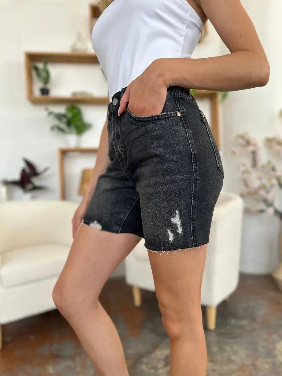 Women's Denim Shorts Denim Shorts - High Waist Comfort Fit - Women's Casual Summer