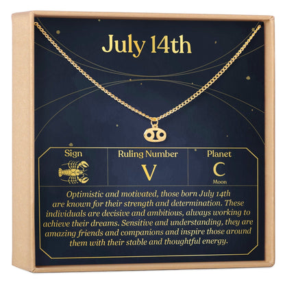 July 14th Cancer Necklace