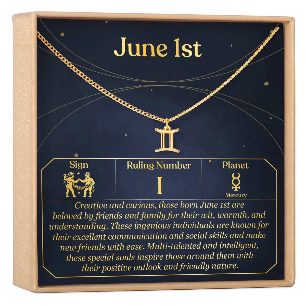 June 1st Gemini Necklace