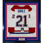 Framed Autographed/Signed Kaiden Guhle 35x39 Montreal White Hockey Jersey JSA COA