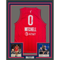 Framed Autographed/Signed Kelsey Mitchell 35x39 Indiana Red Basketball Jersey PSA COA