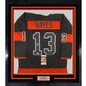 Framed Autographed/Signed Kevin Hayes 35x39 Philadelphia Black Hockey Jersey JSA COA