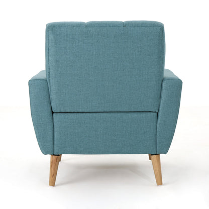 Mid Century Fabric Channel Stitch Club Chair