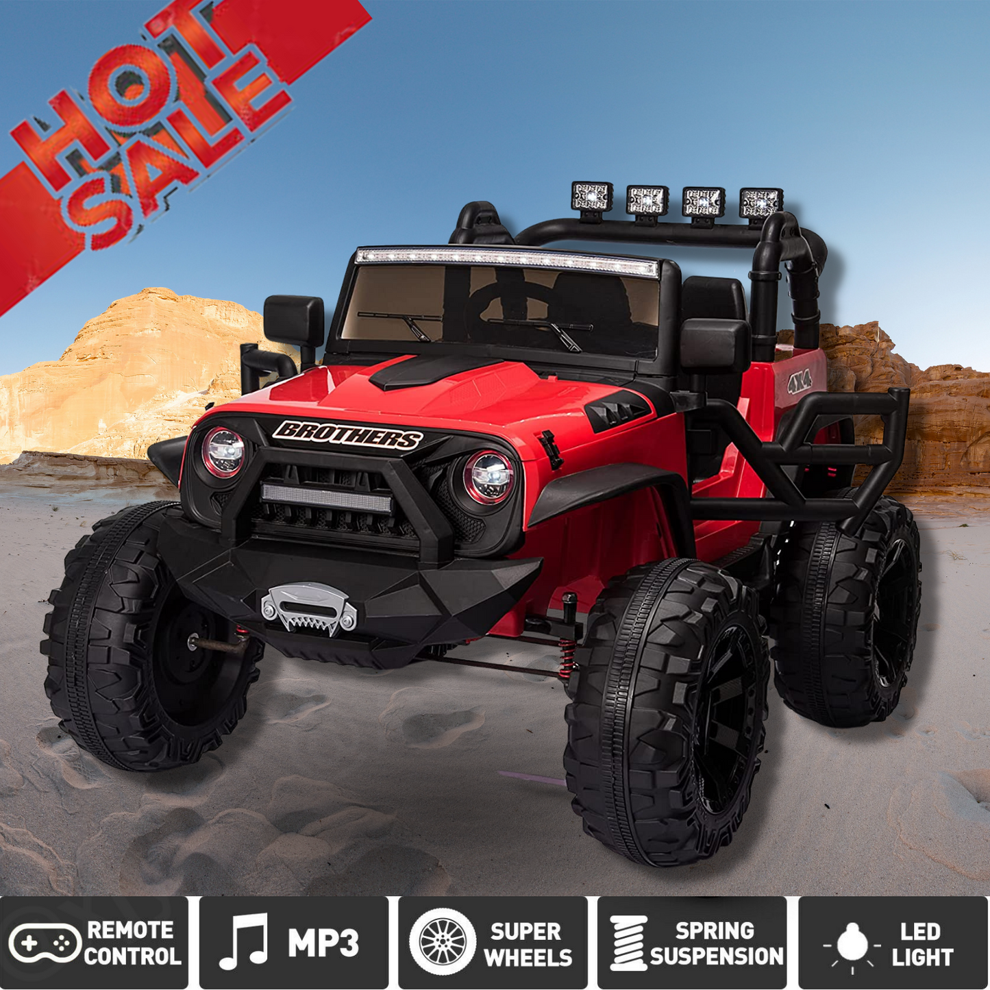 Kid Ride on Toy Car with Remote Control - Electric Truck for Children, Perfect Gift!