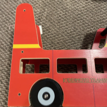 Kiddimoto London Bus Walker and Ride-On Toy for Toddlers (12-24 Months)