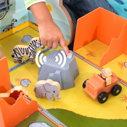 KidKraft Safari Adventure 2-in-1 Playset with Easy Assembly - Perfect for Kids Ages 3-5