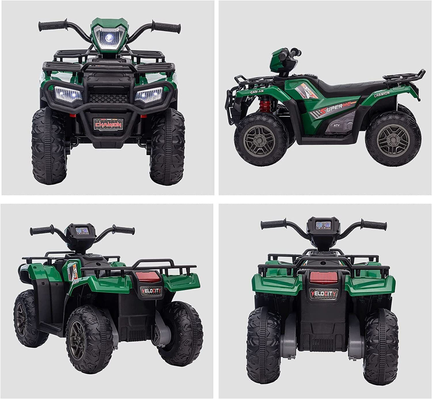 Electric 4-Wheeler Kids Ride on Car with LED Lights and MP3 Player - 12V 40W Battery-Powered ATV for Kids