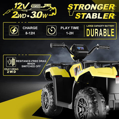 Kids Ride On Jeep Truck with Remote Control, MP3 Player, LED Lights, and 3 Speed Options - Perfect Gift for Children (24V/12V)