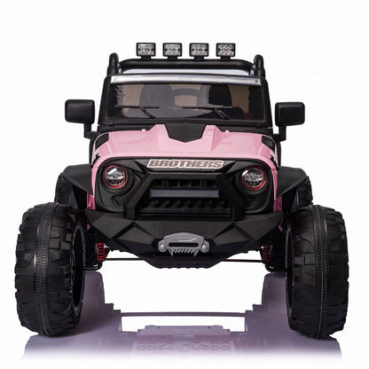 2-Seater 400W Electric Kids Truck with MP3, LED Lights, and Remote Control - 24V Ride-On Car