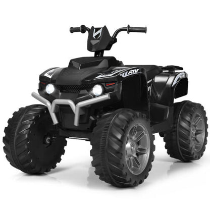 Kid's Electric Ride-On ATV with Music and LED Lights - Black