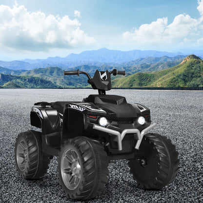 Kid's Electric Ride-On ATV with Music and LED Lights - Black
