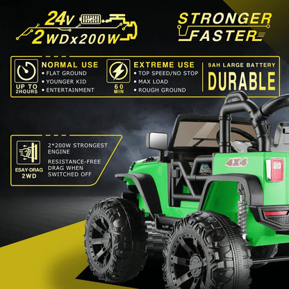 Electric Ride-On Toy Car for Kids with Remote Control - Perfect Gift for Children 24/12V