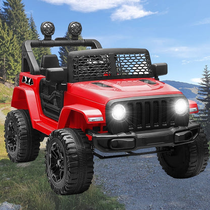 Kids Electric Ride On Car with Remote Control and MP3 Player - 2 Seater 12V Truck with 7AH Power
