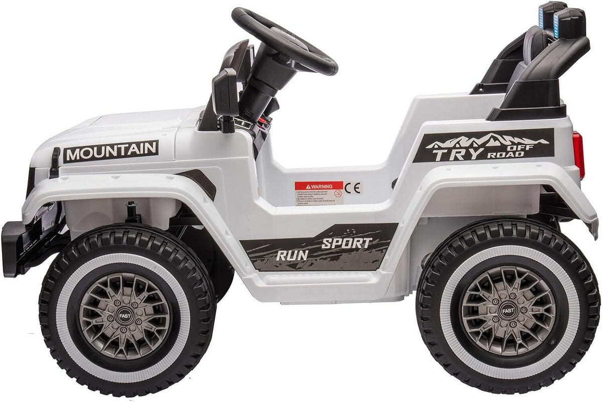12V Electric Ride On Jeep Truck for Kids with Remote Control and Music - 3 Speed Options