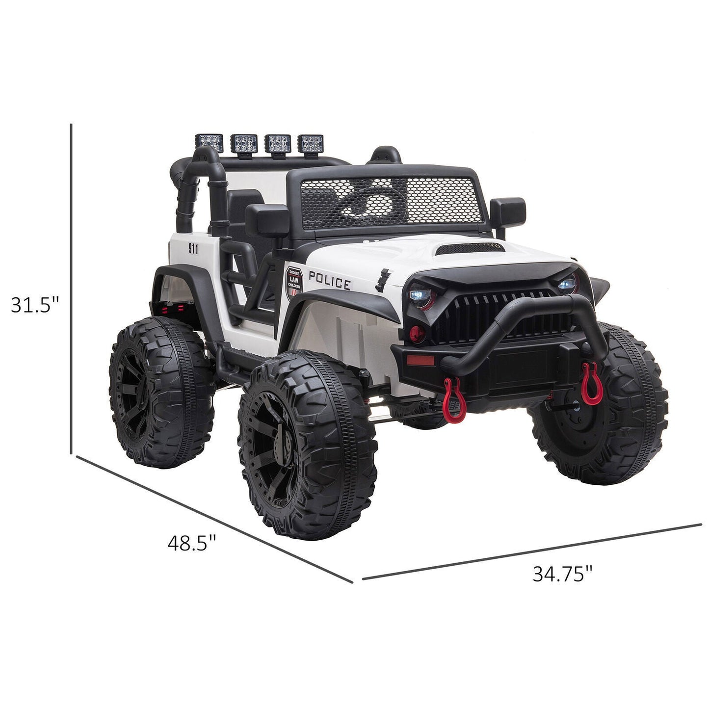 Kids' Electric UTV Truck with Bluetooth Music and Dual Motors
