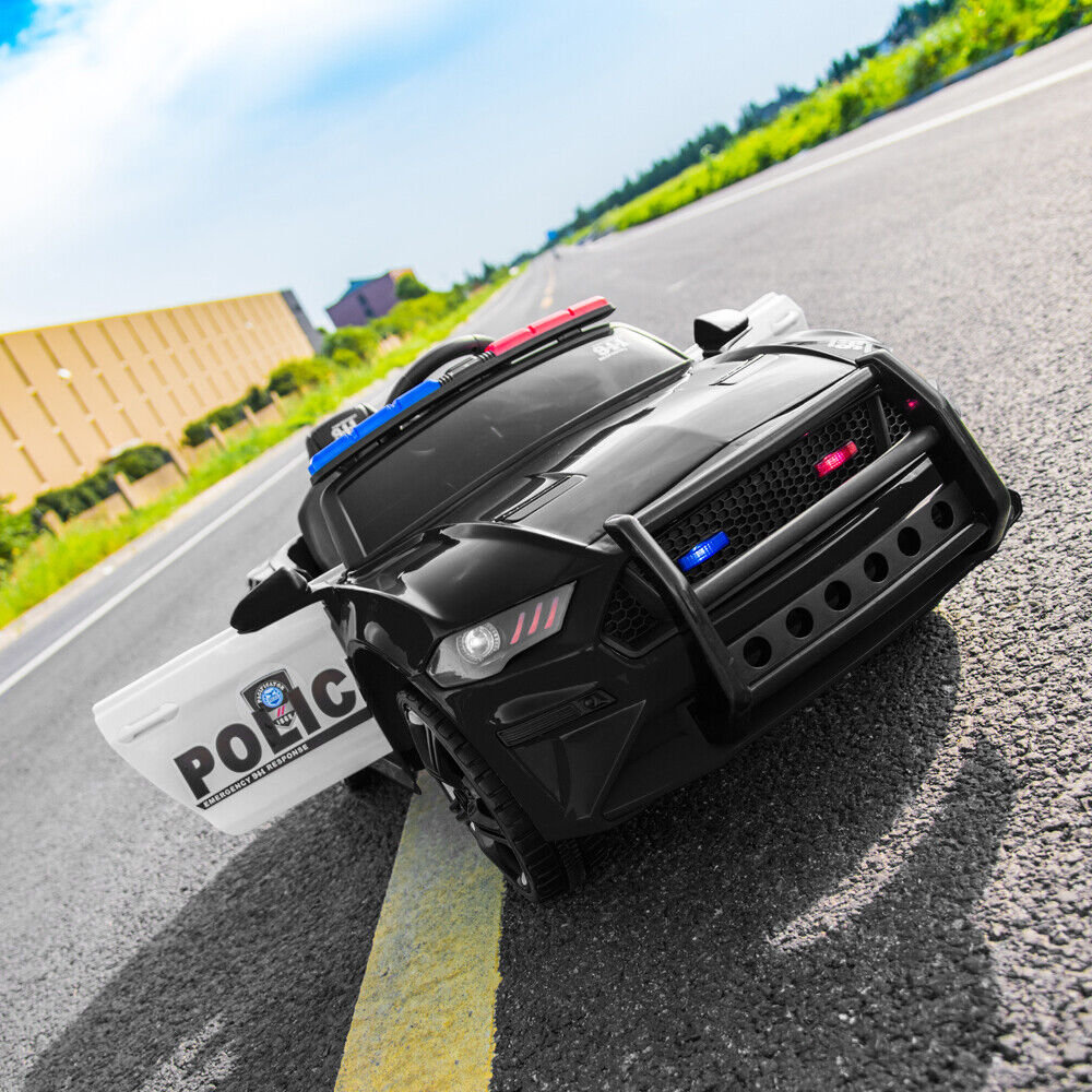Kids Police SUV Electric Car with Remote Control - 12V Battery Powered