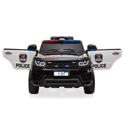 Kids Police SUV Ride-On Car with 3 Speeds, Lights, Music, and Remote Control - Perfect Xmas Gift!