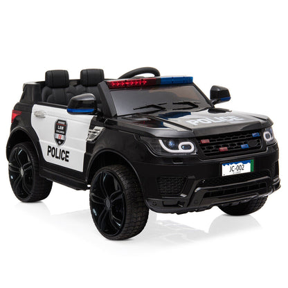 Kids Police SUV Ride-On Car with 3 Speeds, Music, Sirens, and Parental Control - 12V
