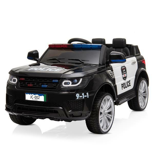 Kids Police SUV Ride-On Car with Remote Control, Flashing Lights, and Music Horn - 12V