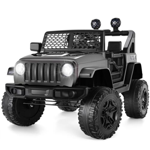 Kids Ride-On Truck with Parental Remote, Bluetooth Music, and LED Lights - 12V Powered Car