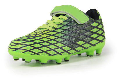 Kids Soccer Cleats Outdoor Firm Ground Athletic Shoes 11 Little Kid Green - # BOAA71110003